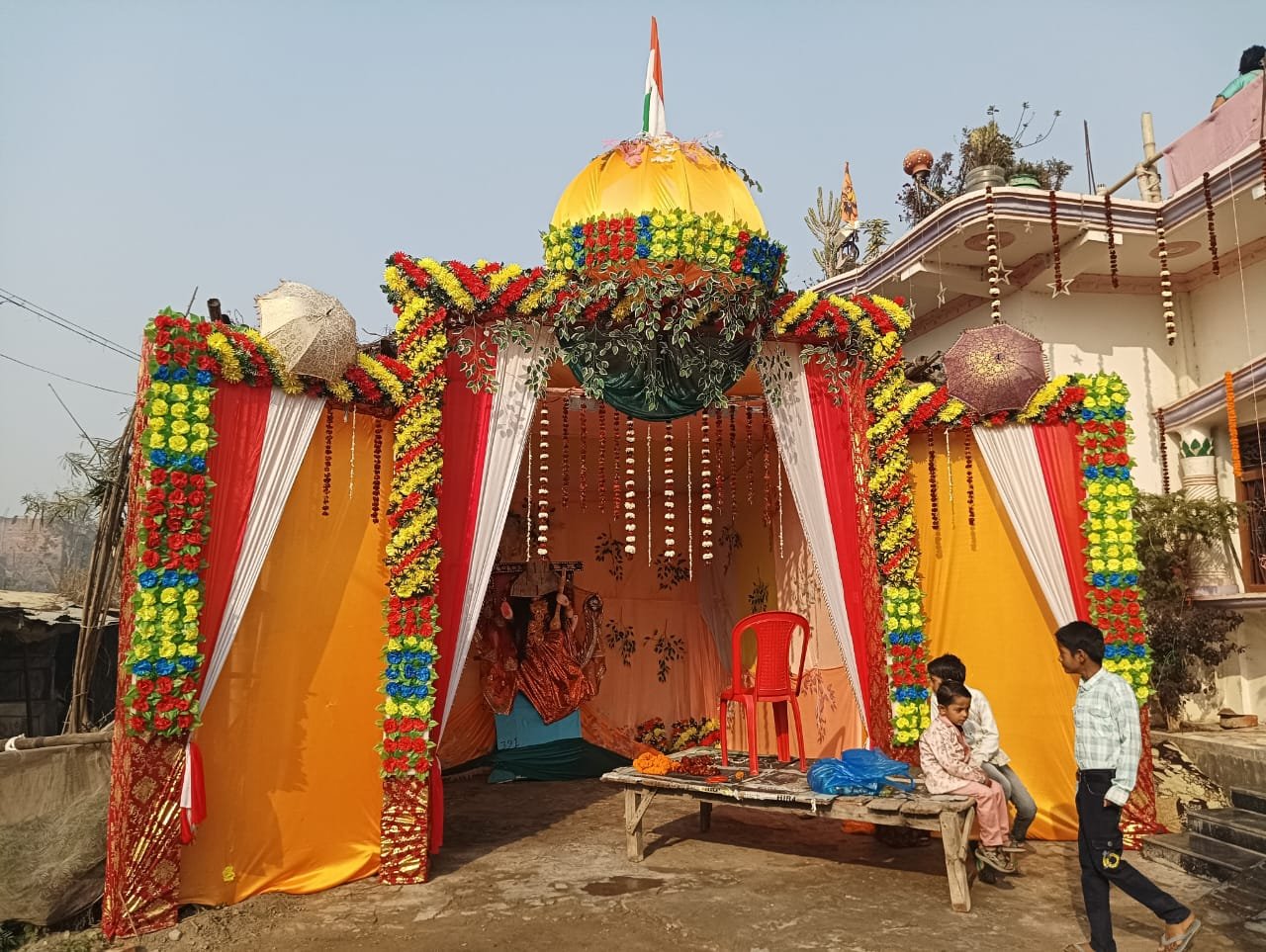 Sarswati Puja Pandal